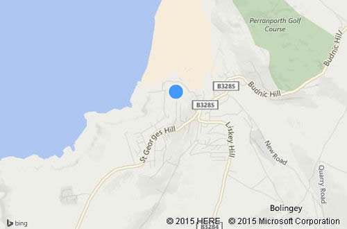 Location map for Tregundy Farmhouse, Perranporth, Cornwall
