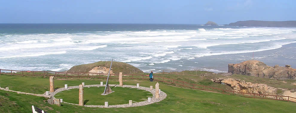 Surfs up at Perranporth beach