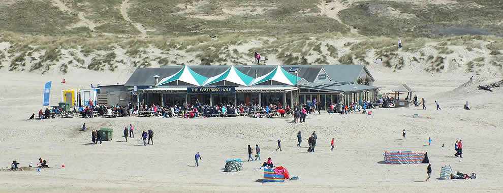 The Watering Hole at Perranporth beach