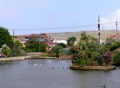 Boating lake in Perranporth